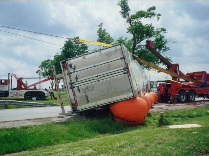 I-69 semi towing