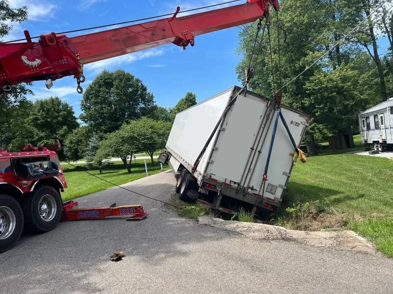 US-31 semi towing